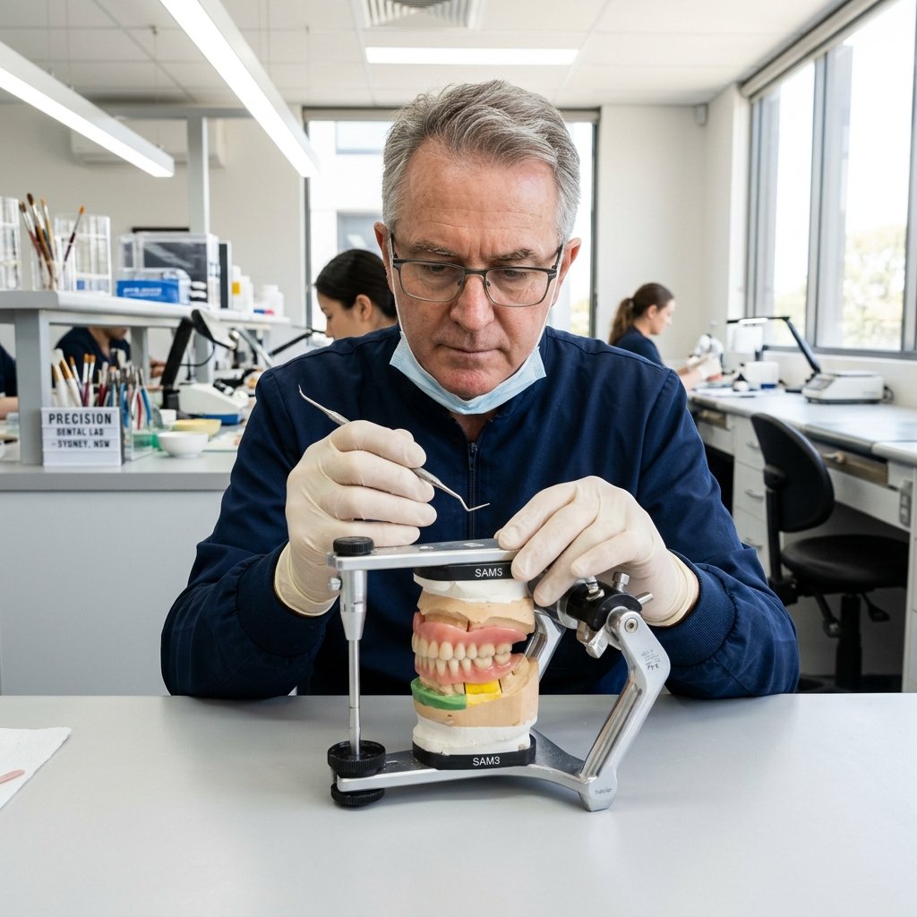 Custom denture crafting in Australian laboratory